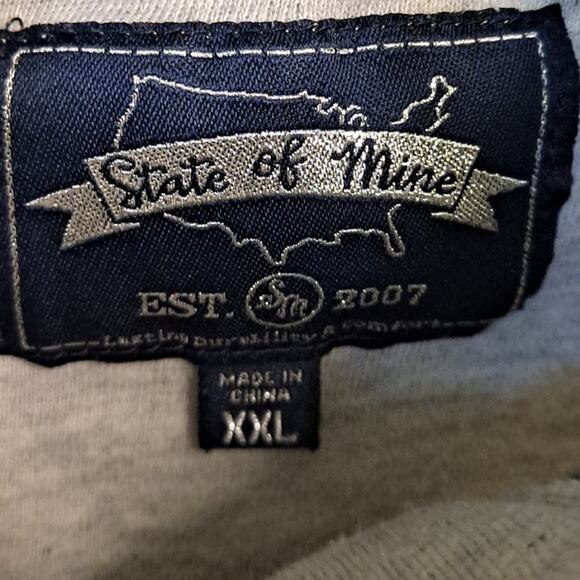 State of Mine "New Jersey" 1/4 Button Front Pocket Sweatshirt Size XXL - Picture 4 of 9